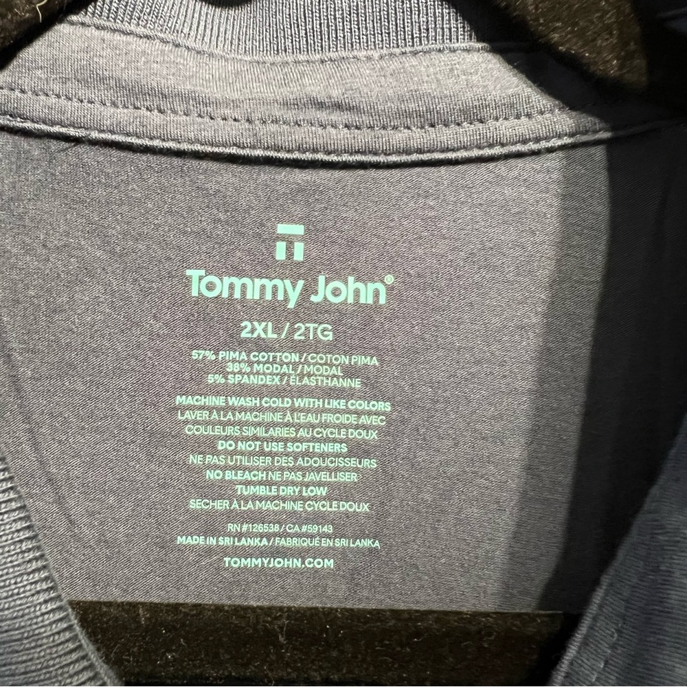 2 NWT Tommy John Second Skin Pima Cotton Short Sleeve Polo Shirt Size 2XL - Picture 4 of 6